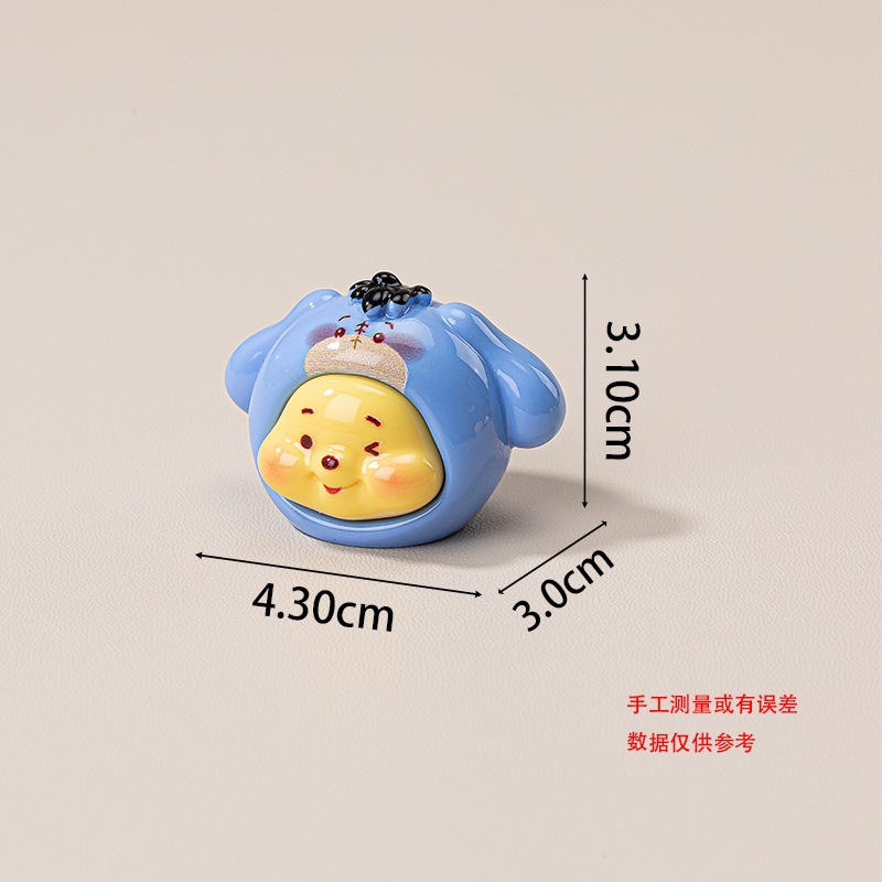 童话动物噗噗 手工diy饰品配件手机链挂件萌粒对对碰盲袋树脂摆件|undefined