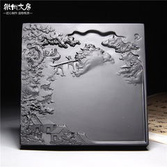 Famous teacher Laokeng inkstone Shanshui inkstone study inkstone natural raw stone She inkstone study four treasures Duan inkstone collection