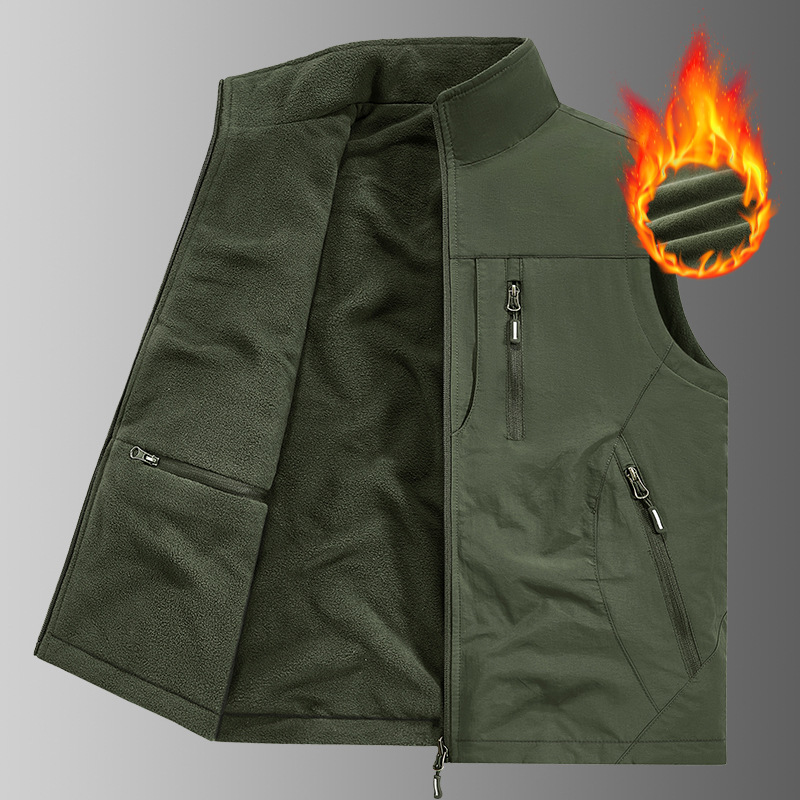 Nuevo chaleco al aire libre transfronterizo hombre multibolsillo chaleco de herramientas de mediana edad suelta chaleco de ocio chaleco 3908