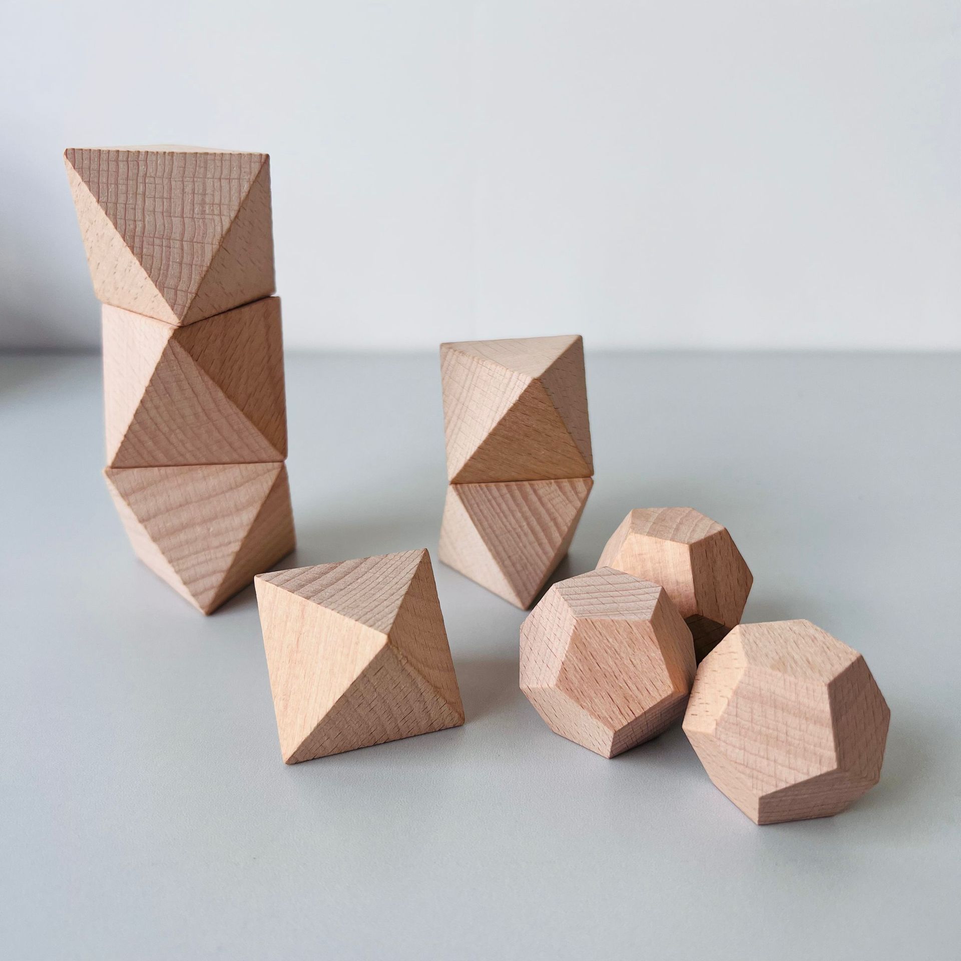 dados transfronterizos dados de madera piezas de madera accesorios de juguetes de madera dados de ocho caras dados de doce caras fábrica directa