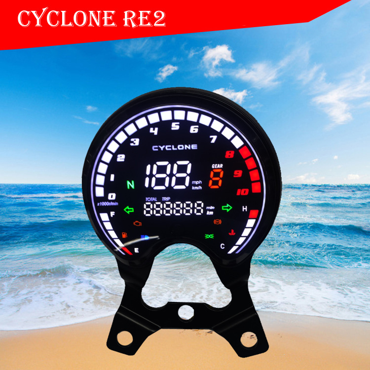 Zongshen Re2 Motorcycle Digital Instrument Cluster Street Racing Electronic Speedometer
