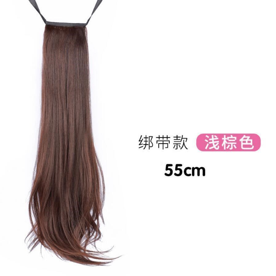 Clip de pelo artificial alta Cola de Caballo peluca hembra natural micro-volumen simulación luz Correa peluca Cola de Caballo trenza al por mayor