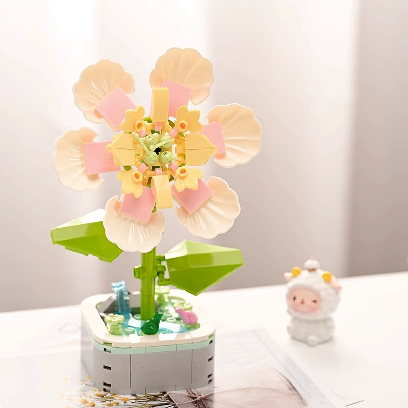 Lego, конструктор, умная игрушка, цветочный рисунок, подсолнечник, подарок на день рождения