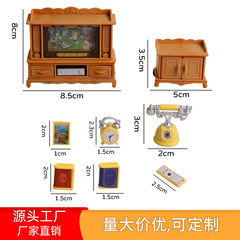 儿童过家家玩具娃娃屋家具模型高级仿真微缩拼装电视套装迷你电视