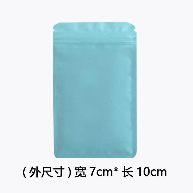 Joyas de color Bolsa ziplock Bolsa ciega Bolsa de papel de aluminio esmerilado Bolsa de hueso opaca aluminizada de doble cara Bolsa de embalaje sellada con alimentos