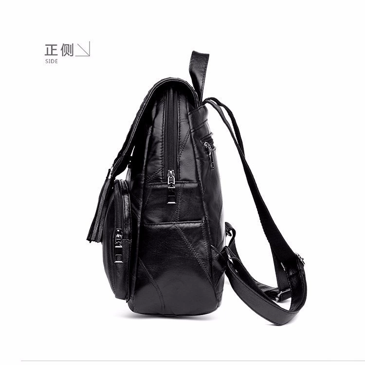 Polyurethane fashionable backpack for leisure, universal trend travel bag, shoulder bag