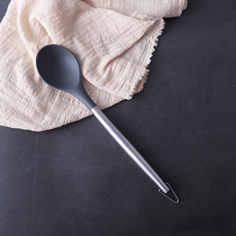 Kit de cocina de silicona mango de acero inoxidable FDA acero inoxidable herramientas de cocina de silicona