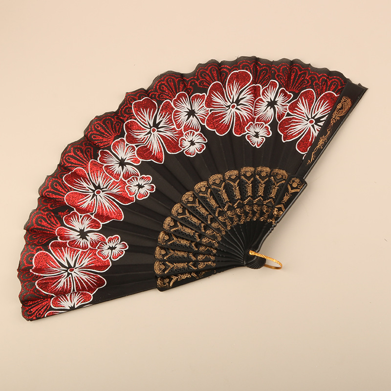 Abanico Plegable de Encaje de Plástico, Estampado, para Danza image 36