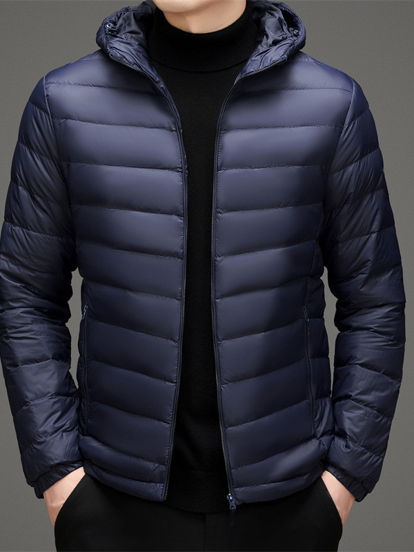 Counter Brand Lightweight down Jacket Men's Hooded Short Style Winter New Men's Clothing Ultra-Lightweight Warm Jacket