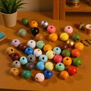 �S�ҿ羳��ͯľ��16mm��ɫ�A���R����ɢ���ľ�鴮��diy�Ʒ���