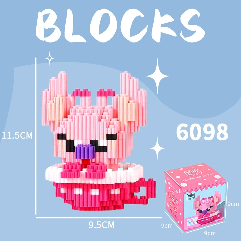 Cartoon Building Block Toy Set, Mini Constructor Doll, 9×9×9 cm, Assorted Character Designs