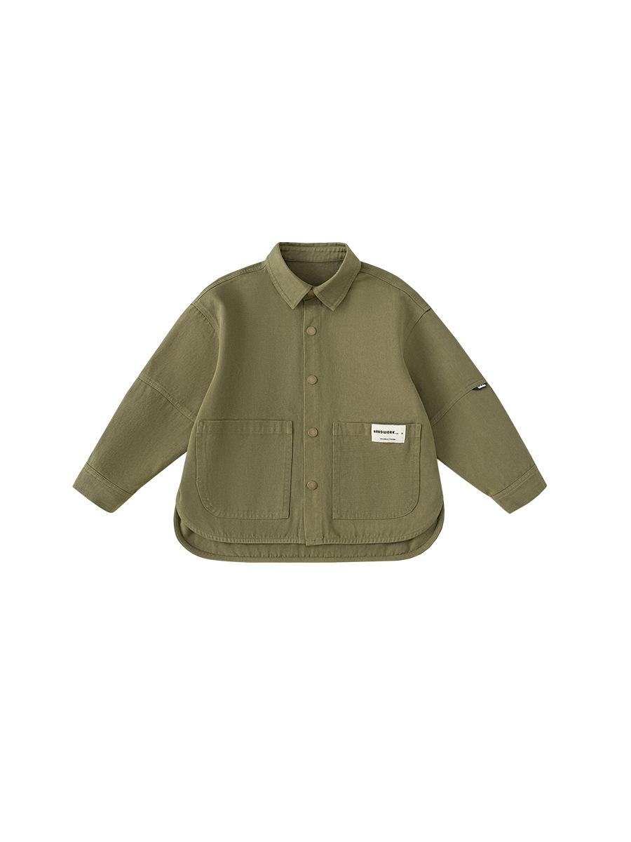 Yoobao ropa infantil para niños de otoño 2025 nueva chaqueta infantil primavera y otoño abrigo casual camisa de manga larga retro