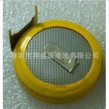 CR2450焊脚纽扣电池 3脚卧式焊脚3V