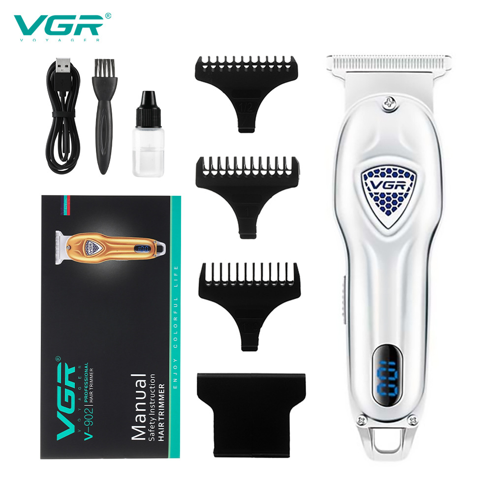 Cortapelos eléctrico retro, diseño totalmente metálico, herramienta de afeitado para cabello graso, cuidado personal en casa._voghion.com