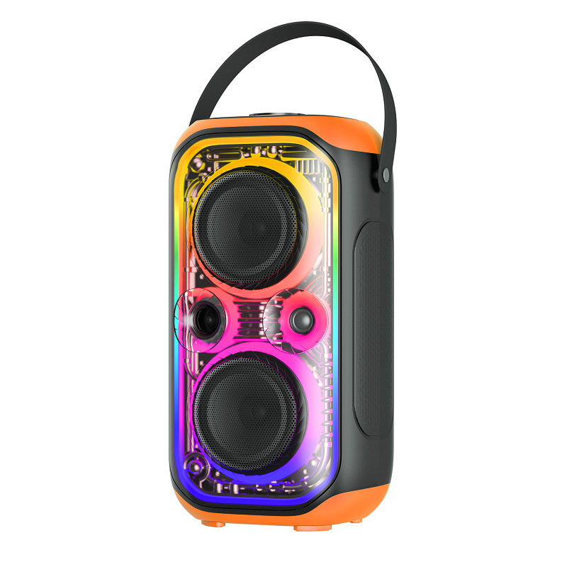 5inch Mecha Bluetooth Party Speaker with Dual Wireless UHF Microphones Karaoke Singing Set for Home and Outdoor Use 5inch Mecha Bluetooth Party Speaker with Dual Wireless UHF Microphones Karaoke Singing Set for Home and Outdoor Use