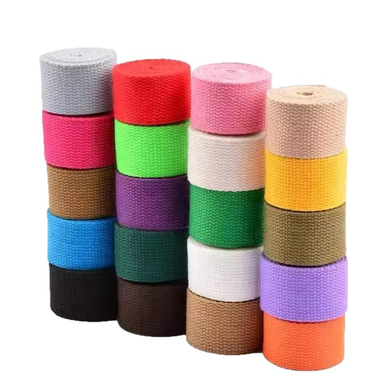 Amazon 25mm paquete multicolor bolsa de lona de color poliéster / algodón con cuentas nuevas bandas de poliéster / algodón de mano gruesas estándar europeo