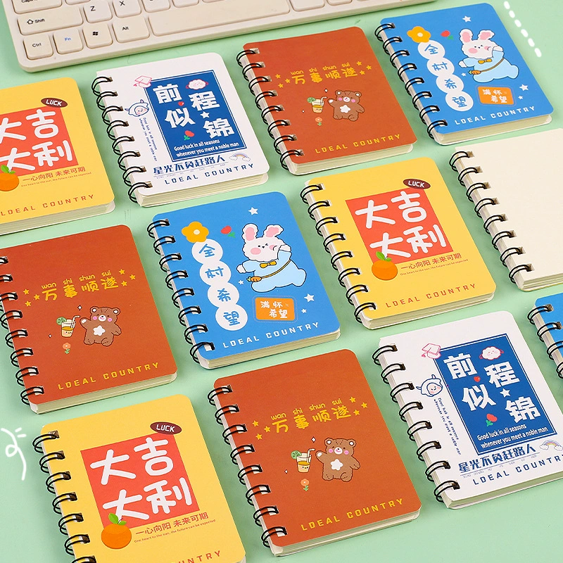 Мультфильм A7 поворачивающаяся в сторону катушка книга студенческий карманный мини-блокнот милый офисный блокнот портативный Word Book
