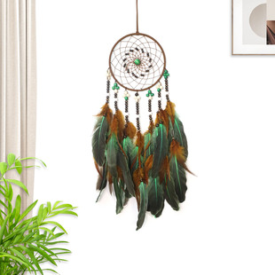 Original exquisite amber green dream catcher handmade decorative pendant wholesale