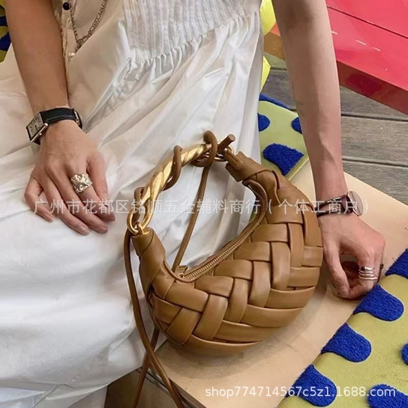 既製の編まれた金属ハンドル、絶妙なバッグ、手持ち餃子バッグ、ショルダーバッグ、ハードウェアアクセサリー|undefined
