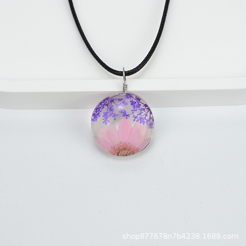 보라색 레이스 + 핑크 크리스탈 국화