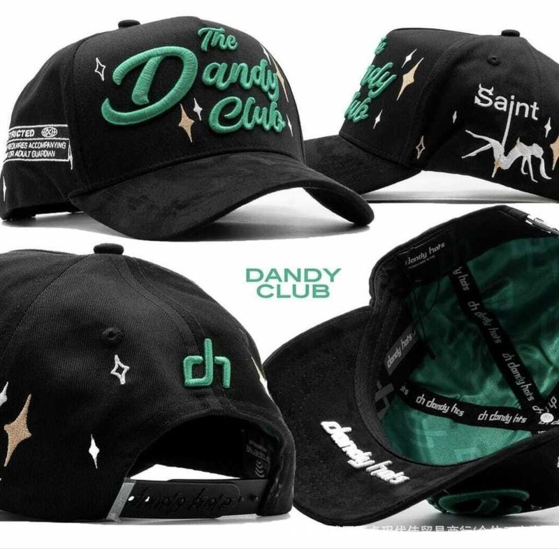 新款DANDY Hats棒球帽字母刺绣嘻哈帽调节帽时尚帽子 D-1|undefined