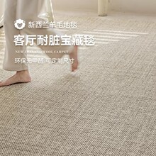 羊毛地毯家用客厅轻奢现代极简大宅标配简约侘寂风耐脏大面积地毯