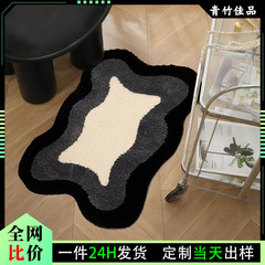 韓国模造カシミヤカーペットノンスリップ浴室足マット浴室吸収性浴室床マットケーキベルベットドアマット