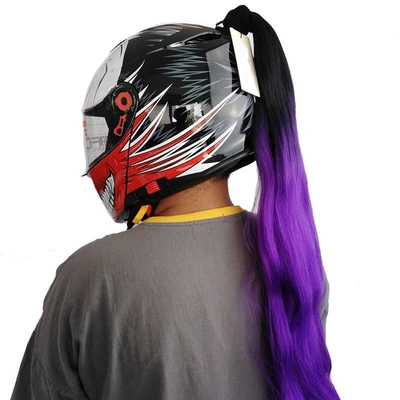 Decoration Wig | Motosiklet dəbilqələri - black-purple-gradient-color