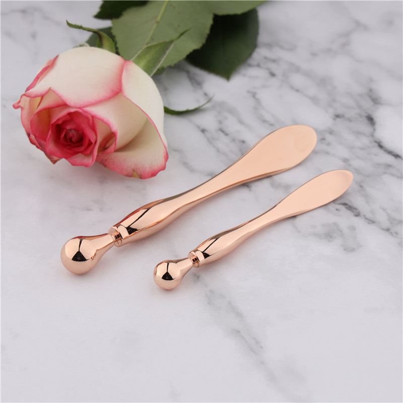 Manufacturer supplies zinc alloy eye cream stick, eye massage stick, facial cream spoon, beauty tool spoon, eye massage eye cream stick