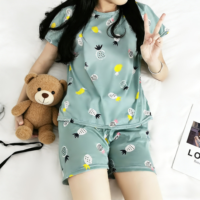 Pajamas for Women, Spring and Summer Short-Sleeved Shorts, 2026 Thin Casual Pastoral Style Home Wear, Can Be Worn Outside, Ins Style Set Pajamas for Women, Spring and Summer Short-Sleeved Shorts, 2026 Thin Casual Pastoral Style Home Wear, Can Be Worn Outside, Ins Style Set