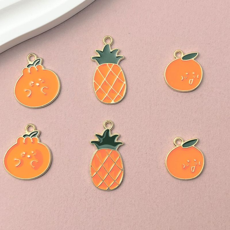 果物と野菜レモンブルーベリー合金滴下オイル DIY ジュエリーアクセサリーかわいいペンダントキーホルダーブレスレットペンダント|undefined