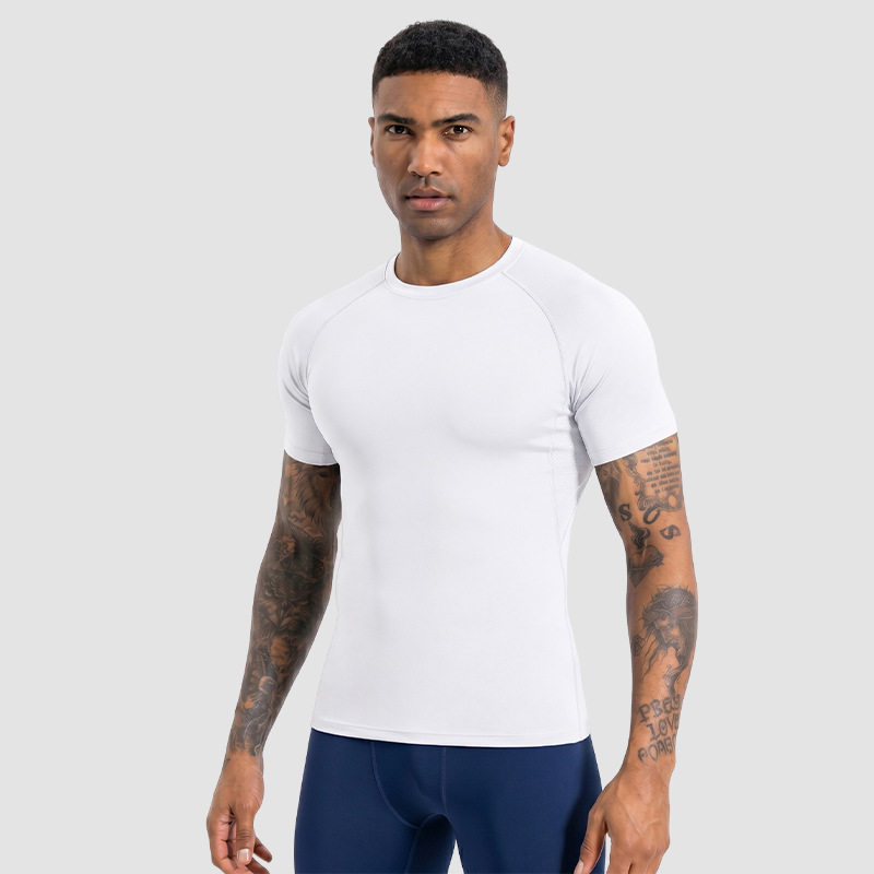 Fábrica de ropa Haolin personalizada ropa de fitness negra para hombres camisetas deportivas de manga corta al aire libre