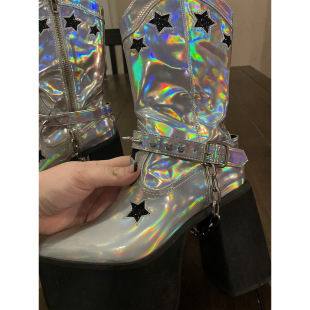Platform Shoes Lolita Punk Diablo Cosplay Lolita Shoes Boots Studded Boots
