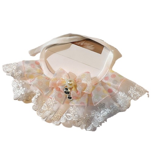 Cat lace scarf collar dog saliva scarf pet fairy ragdoll cat princess style scarf bib decoration