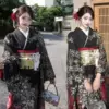 No. 36 long furisode kimono comes with red simple girdle