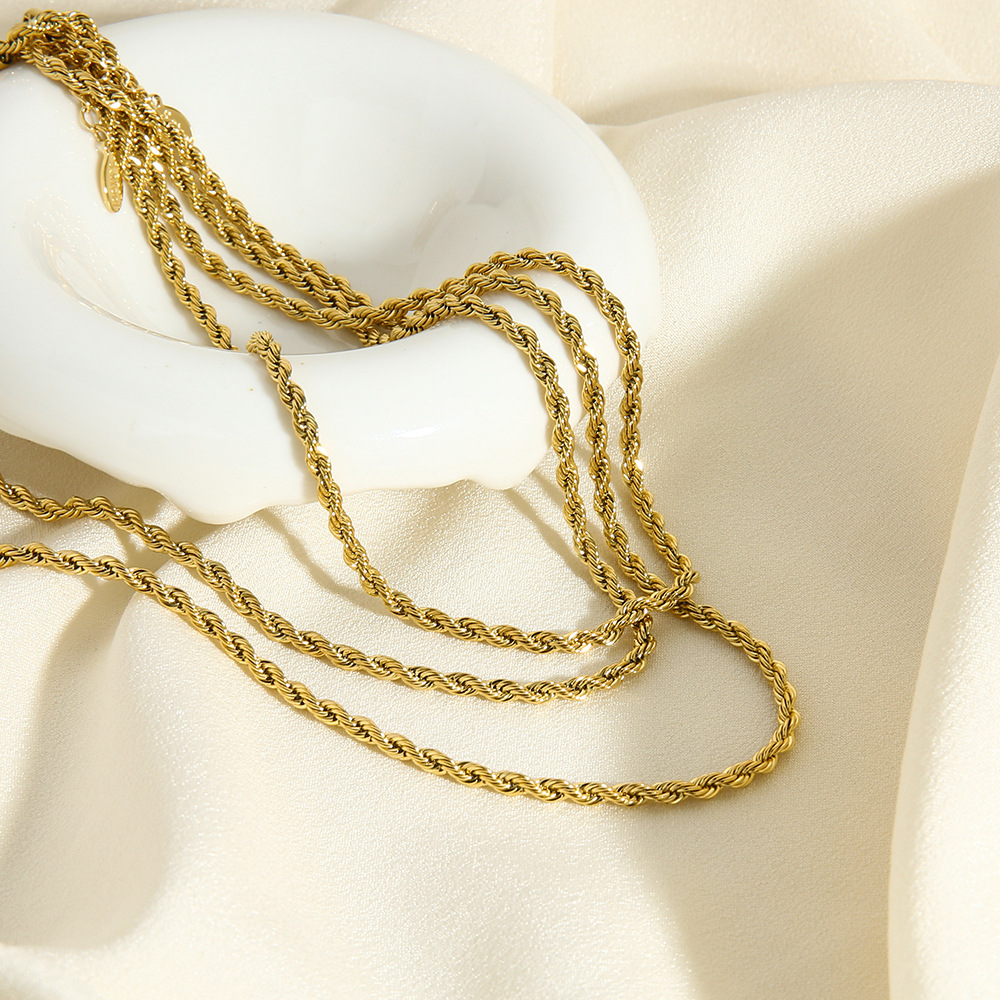 1 Piece Hip-Hop Geometric Stainless Steel Titanium Steel Chain Necklace_colorza_2