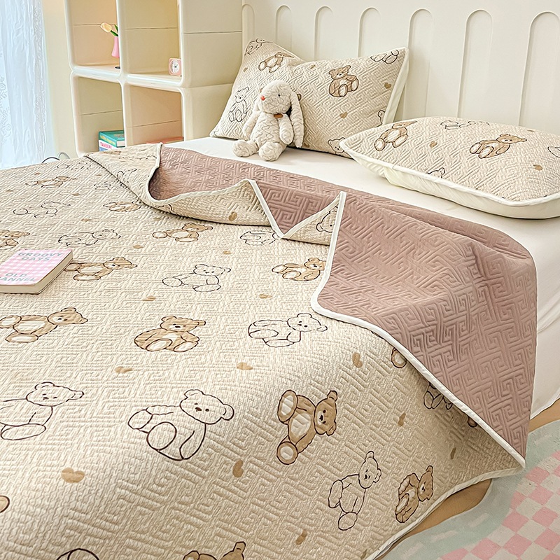 2024 nuevo producto de impresión de algodón cubierta de cama de algodón ins ventana doble cubierta de cama lavable a máquina multipieza conjunto exclusivo transfronterizo