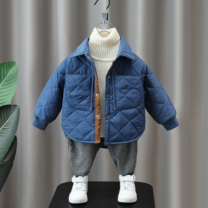 Chaqueta acolchada de algodón para niños, chaqueta acolchada de algodón ligera para temporada de invierno, estilo extranjero, para bebés_voghion.com