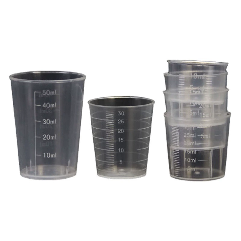 Утолщенный пластиковый мерный стаканчик 10 15 20 30 50 60 100 200 мл мерный стаканчик с различными шкалами