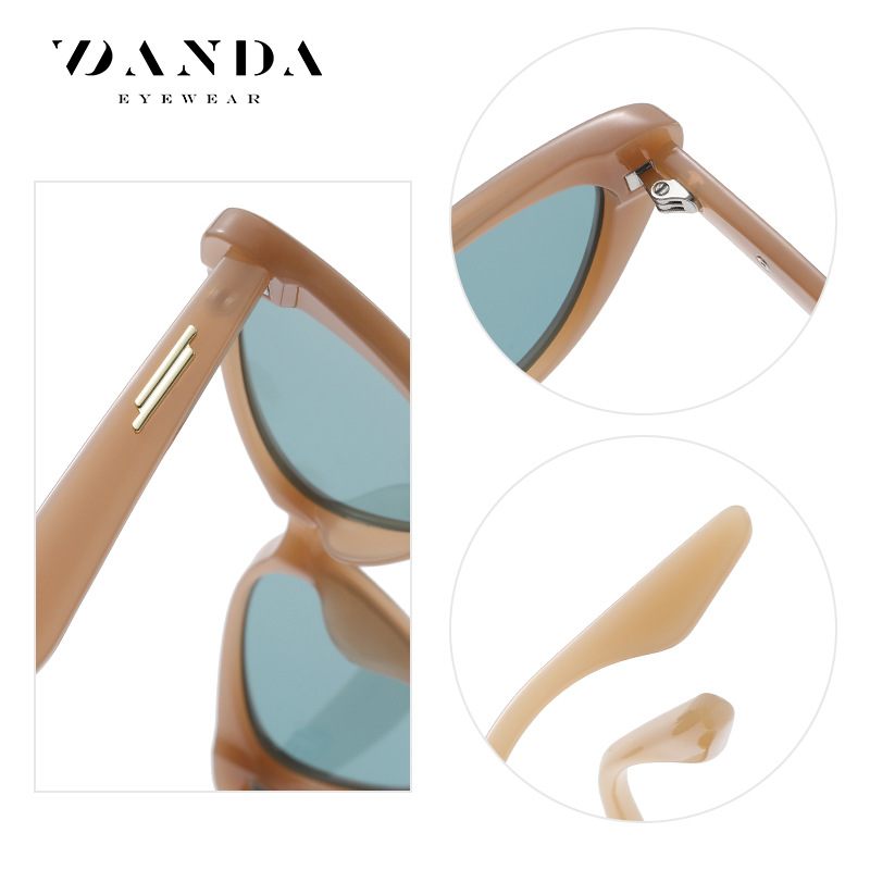 Nuevas gafas de sol personalizadas transfronterizas Moda europea y americana de las mujeres gafas de sol ojo de gato 6304 Internet Celebrity ins estilo moda marca gafas de sol