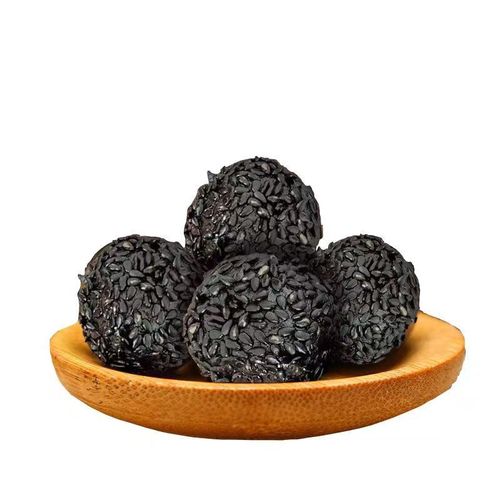 Black sesame balls, nine steamed and nine sun-dried sesame balls, wholesale 500g sesame balls, individually packaged snacks