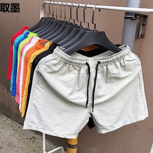 Quarterly Pants Men's Summer Beach Pants Korean Style Triple Pants Quick-drying Shorts Candy-colored Loose Thin Trendy Sports Shorts