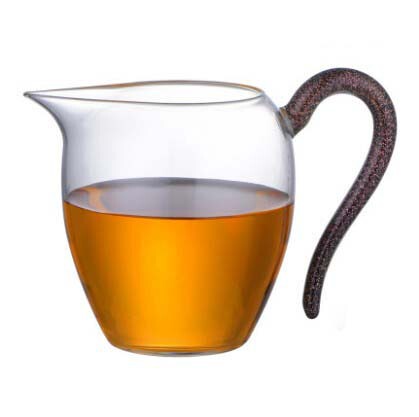 Glass fair cup Japanese tea sea cup thickened tea divider Taiwan color handle cup