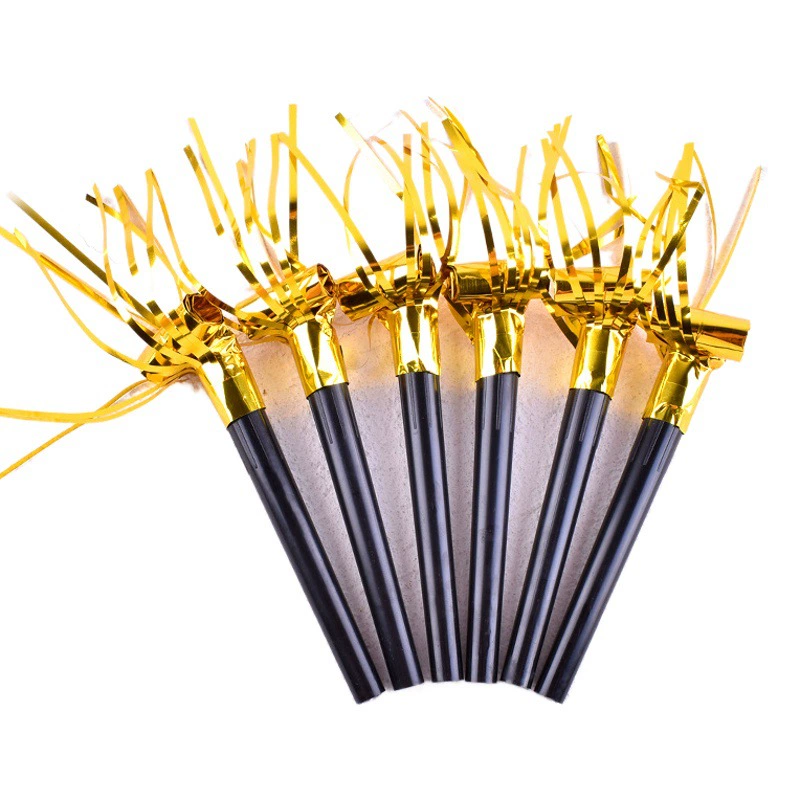 Большой свисток дракона на день рождения, реквизит для вечеринки, креативные детские игрушки с золотой и серебряной кисточкой, выдувной рулон с длинным носом