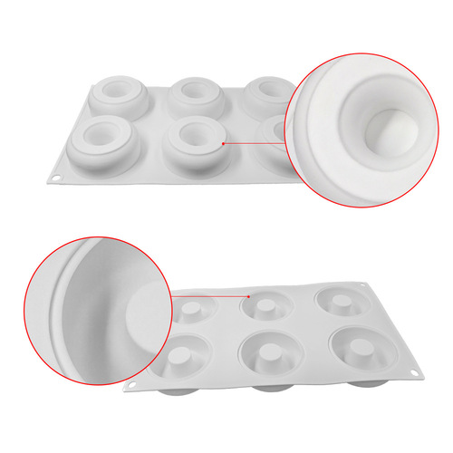6-piece French Silicone Donut Cake Mold DIY Western Dessert Mousse Baking Tools Fondant Cake Mold