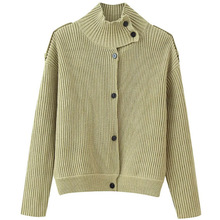 跨境欧美女装速卖通爆款慵懒风高级感穿搭宽松针织开衫