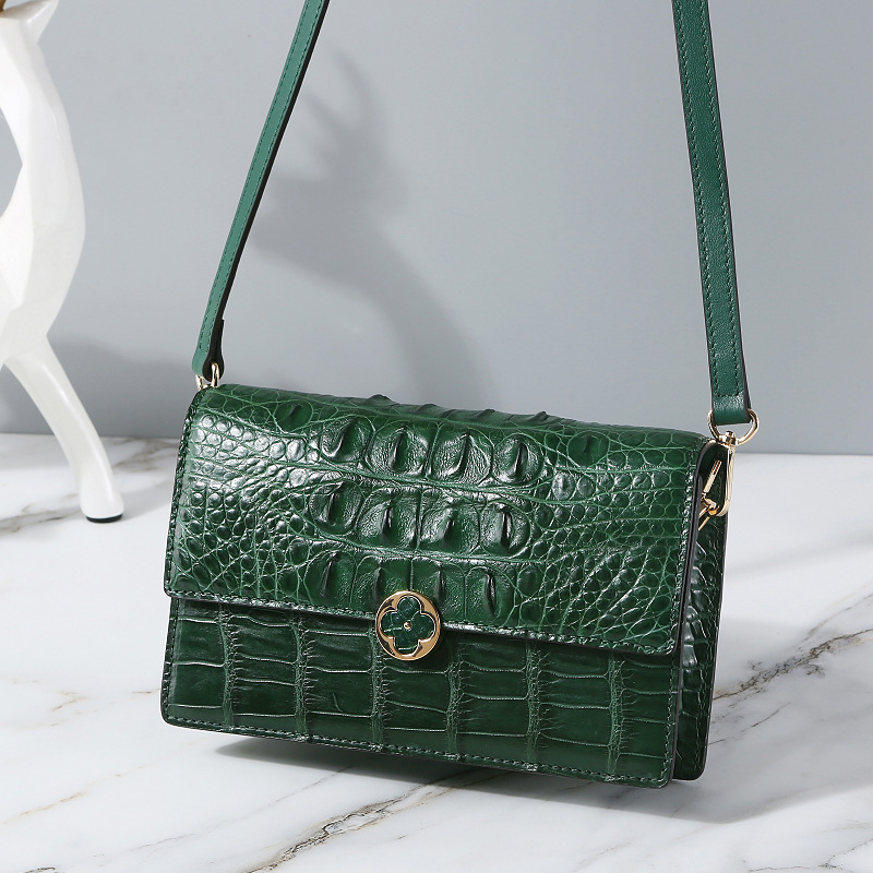 鳄鱼皮女包真皮包包女百搭单肩斜挎包2024新款潮mini包小方包