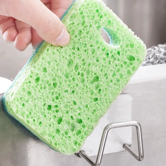 Нержавеющая сталь губчатая полка для кухни без пробоин бассейн губка стальной шарик слив полка для хранения крышки кастрюли