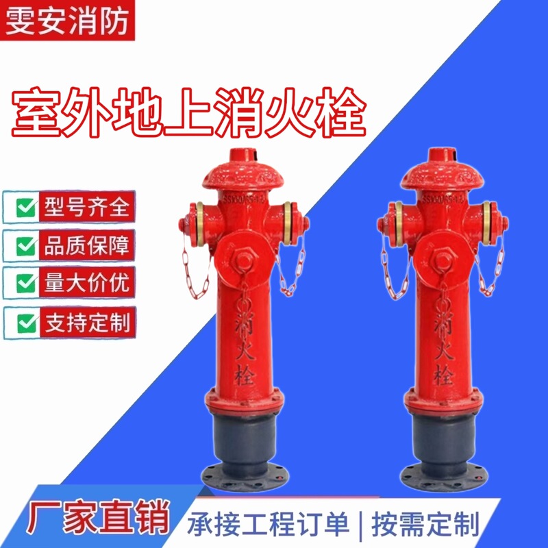 Outdoor Fire Hydrant Ss100/65-1.6 Ground Fire Hydrant 150 Outdoor Fire Hydrant Factory Direct Supply