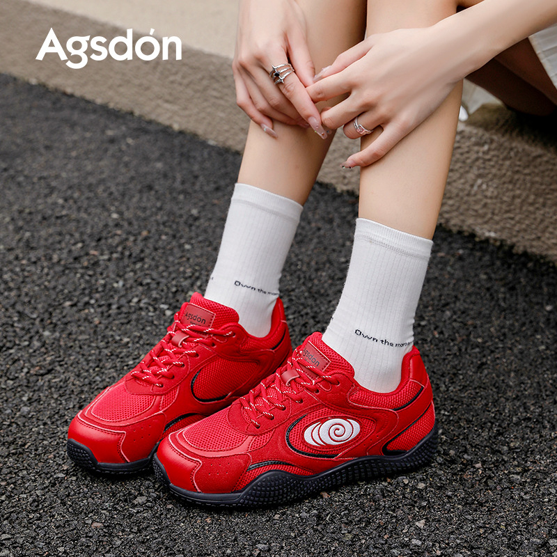 Augu Shi Deng plata zapatos de entrenamiento para mujeres 2025 nuevos zapatos deportivos de verano, zapatos de carreras ligeros casuales, zapatos de suela gruesa